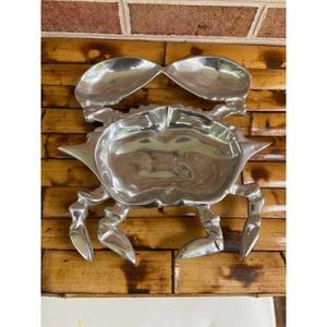 Pewter Mexican Crab Dish JMM Lobster Naval Beach Fishing
